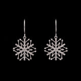 Essex Diamond Snowflake Dangle Earrings, 14K White Gold