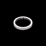 Custom Platinum Round Brilliant Cut Diamond Eternity Band