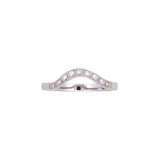 18K White Gold Shaped Half Eternity Band