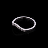 18K White Gold Shaped Half Eternity Band