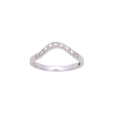 18K White Gold Shaped Half Eternity Band