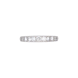 18K White Gold Fifteen Graduated Diamond Band