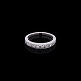 18K White Gold Fifteen Graduated Diamond Band