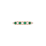 18K Yellow Gold Emerald And Diamond Band