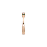 18K Yellow Gold Emerald And Diamond Band