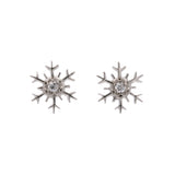 Montpelier Diamond Snowflake Stud Earrings, 14K White Gold