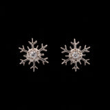 Montpelier Diamond Snowflake Stud Earrings, 14K White Gold