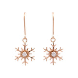 Montpelier Diamond Snowflake Dangle Earrings With Leverbacks, 14K Yellow Gold
