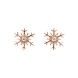 Montpelier Diamond Snowflake Stud Earrings, 14K Yellow Gold