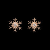 Montpelier Diamond Snowflake Stud Earrings, 14K Yellow Gold