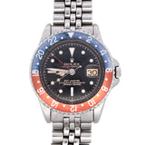 40mm Stainless Steel "Rolex" GMT Pepsi "Tropical Dial" Watch With Box And Warranty Paper, Circa 1960