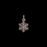 Quechee Small Snowflake Charm, 14K White Gold