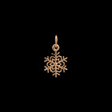 Quechee Small Snowflake Charm, 14K Yellow Gold