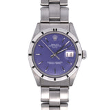 36mm Stainless Steel "Rolex" Oyster Perpetual Date Watch With Purple Dial, Circa 1970.