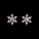 Stowe Strong Diamond Snowflake Earrings 14K White Gold