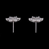 Stowe Strong Diamond Snowflake Earrings 14K White Gold