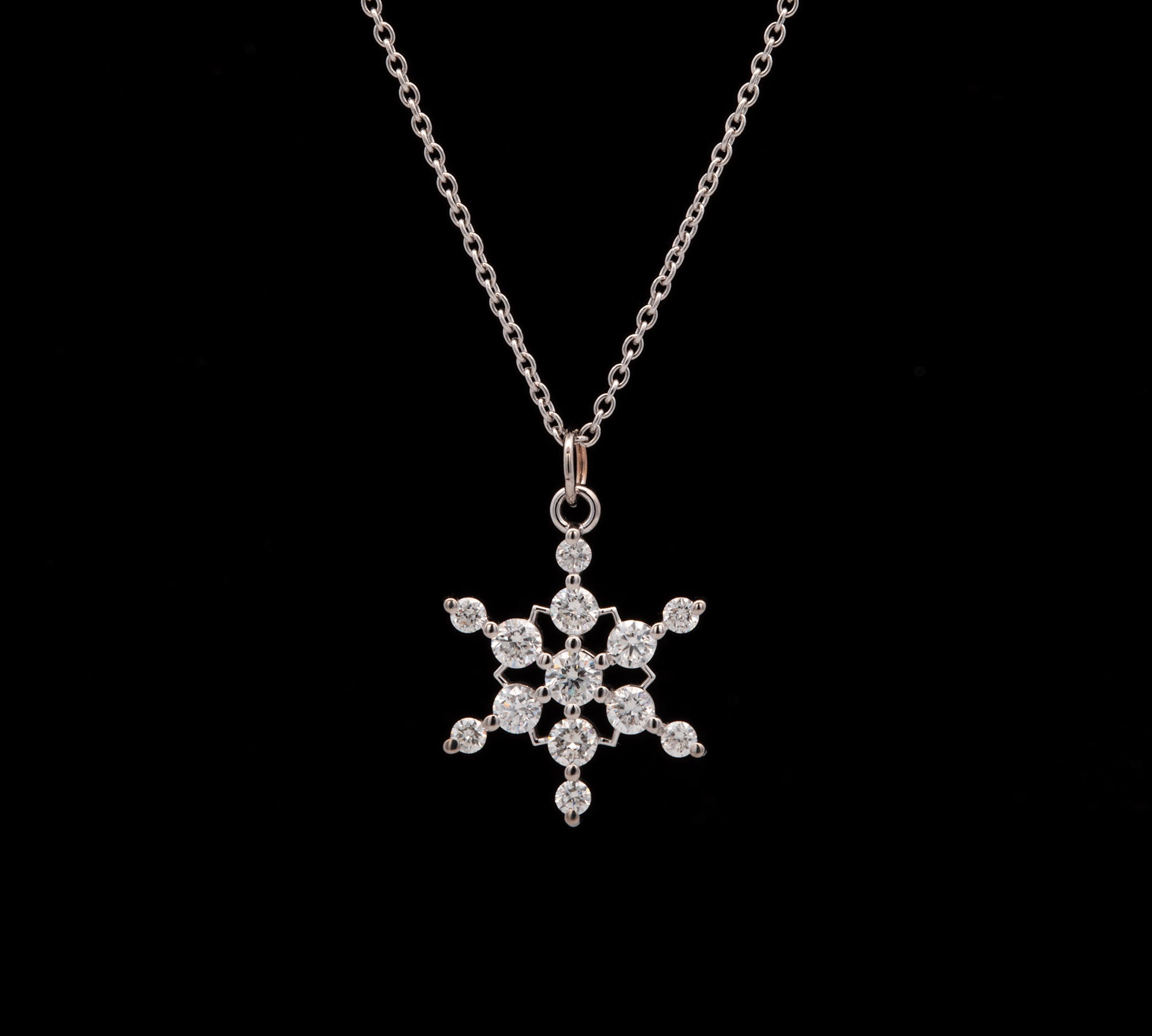 Warren Diamond Snowflake Pendant, 14K White Gold