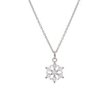 Warren Small Diamond Snowflake Pendant With 18 Inch Chain, 14K White Gold