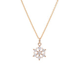 Warren Small Diamond Snowflake Pendant With 18 Inch Chain, 14K Yellow Gold