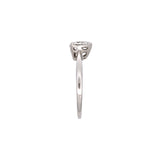 14K White Gold Pear Cut Diamond Solitaire Ring