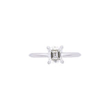 Platinum Emerald Cut Diamond Ring