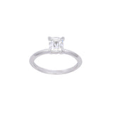 Platinum Emerald Cut Diamond Ring