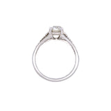 Platinum Antique Design with Old Mine Cut Diamond Ring