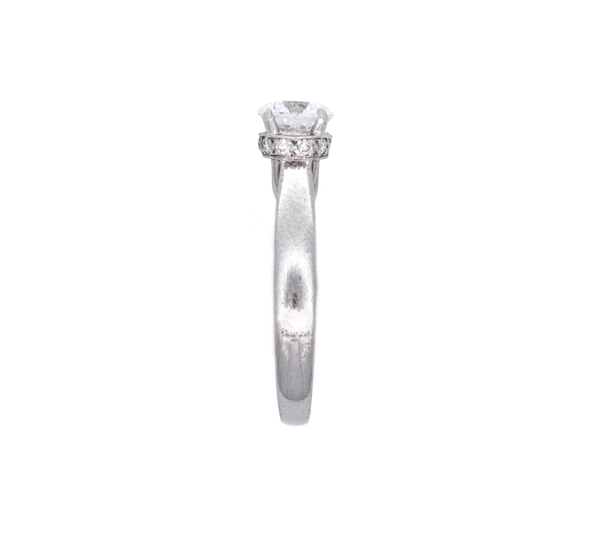Platinum Bailey Banks & Biddle Round Brilliant Cut Diamond Ring