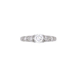 18K White Gold Round Diamond Diamond Ring