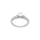 18K White Gold Round Diamond Diamond Ring