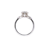 Platinum Art Deco Old European Cut Diamond Engagement Ring