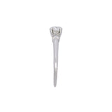 Platinum Diamond Solitaire Ring With Diamond Accents