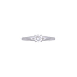 18K White Gold Round Diamond Solitaire Ring