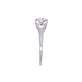 Platinum 1950s Round Brilliant Cut Diamond Ring