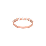 14K Rose Gold Diamond Bar Set Ring