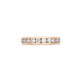 18K Yellow Gold Channel Set Diamond Half Band