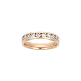 18K Yellow Gold Channel Set Diamond Half Band