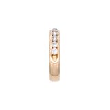 18K Yellow Gold Channel Set Diamond Half Band
