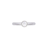 Platinum Bezel Set Diamond Ring