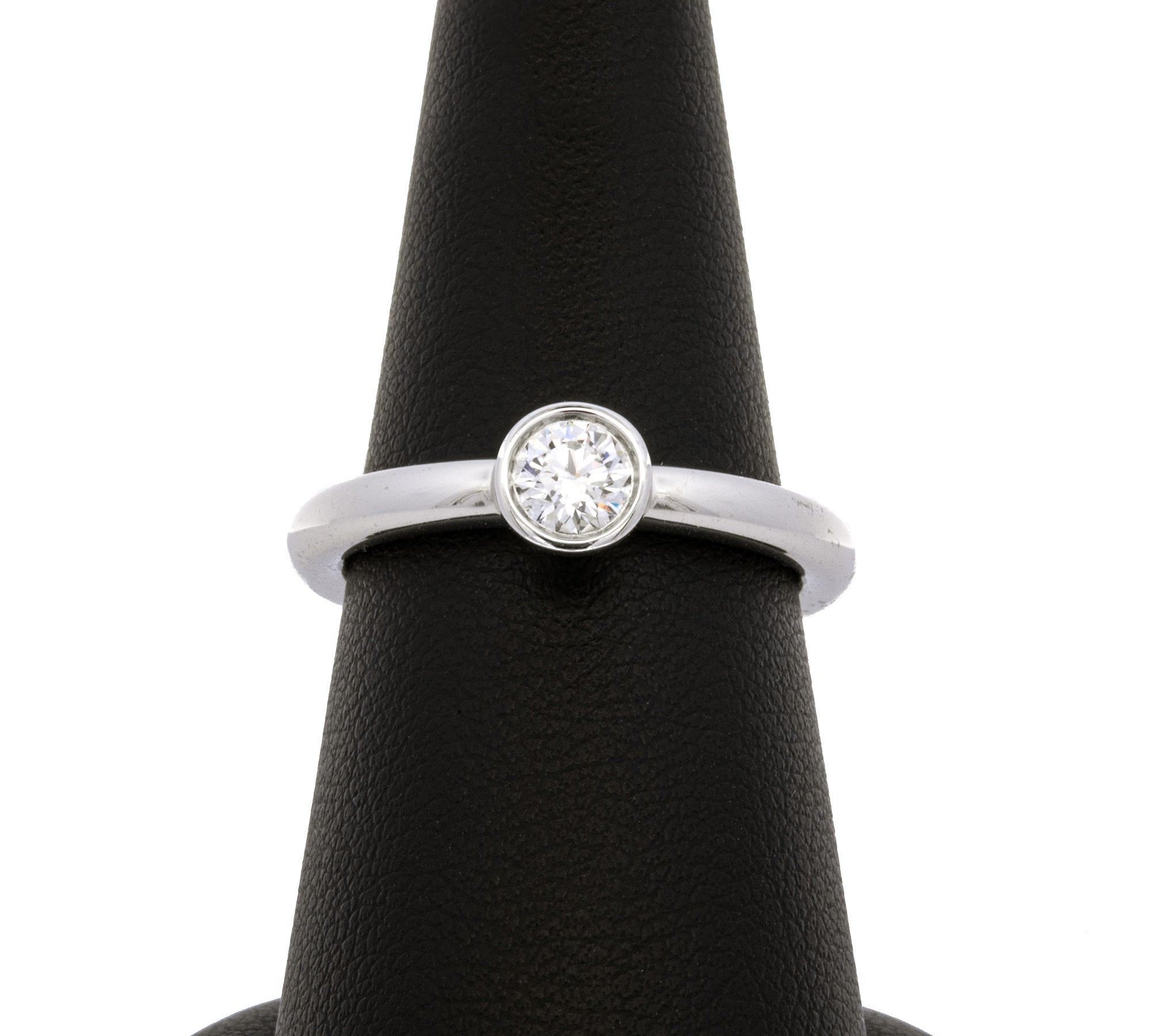 Platinum Bezel Set Diamond Ring