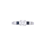 Platinum Sapphire And Diamond Engagement Ring