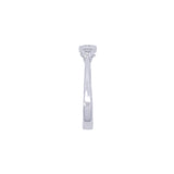 18K White Gold Three Stone Taper Diamond Ring