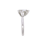 Platinum Pear Shaped Diamond 3 Stone Ring