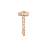 18K Yellow Gold Diamond Pave Heart Ring