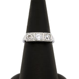 Platinum Art Deco 3 Old European Cut Diamond Ring