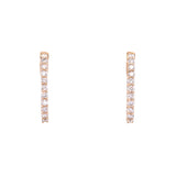 14K Yellow Gold Oval 2.00ctw Diamond Hoop Earrings