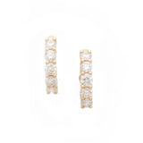 14K Yellow Gold 2.00ctw Diamond Hoop Earrings, 20mm