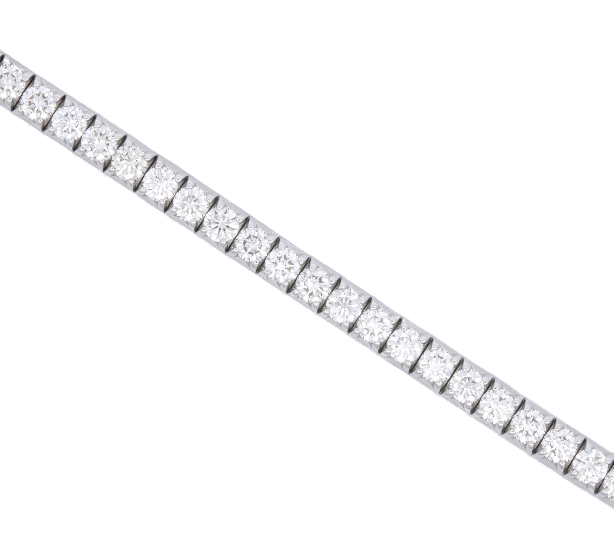 14K White Gold 5.00ctw Diamond Line Bracelet