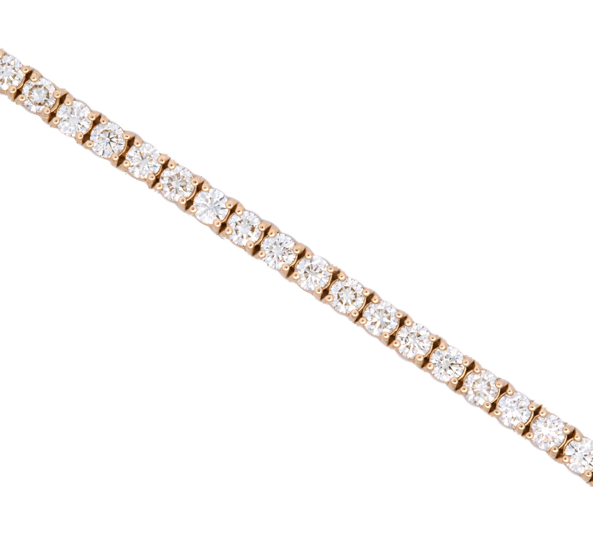 14K Yellow Gold 5.00ctw Diamond Line Bracelet