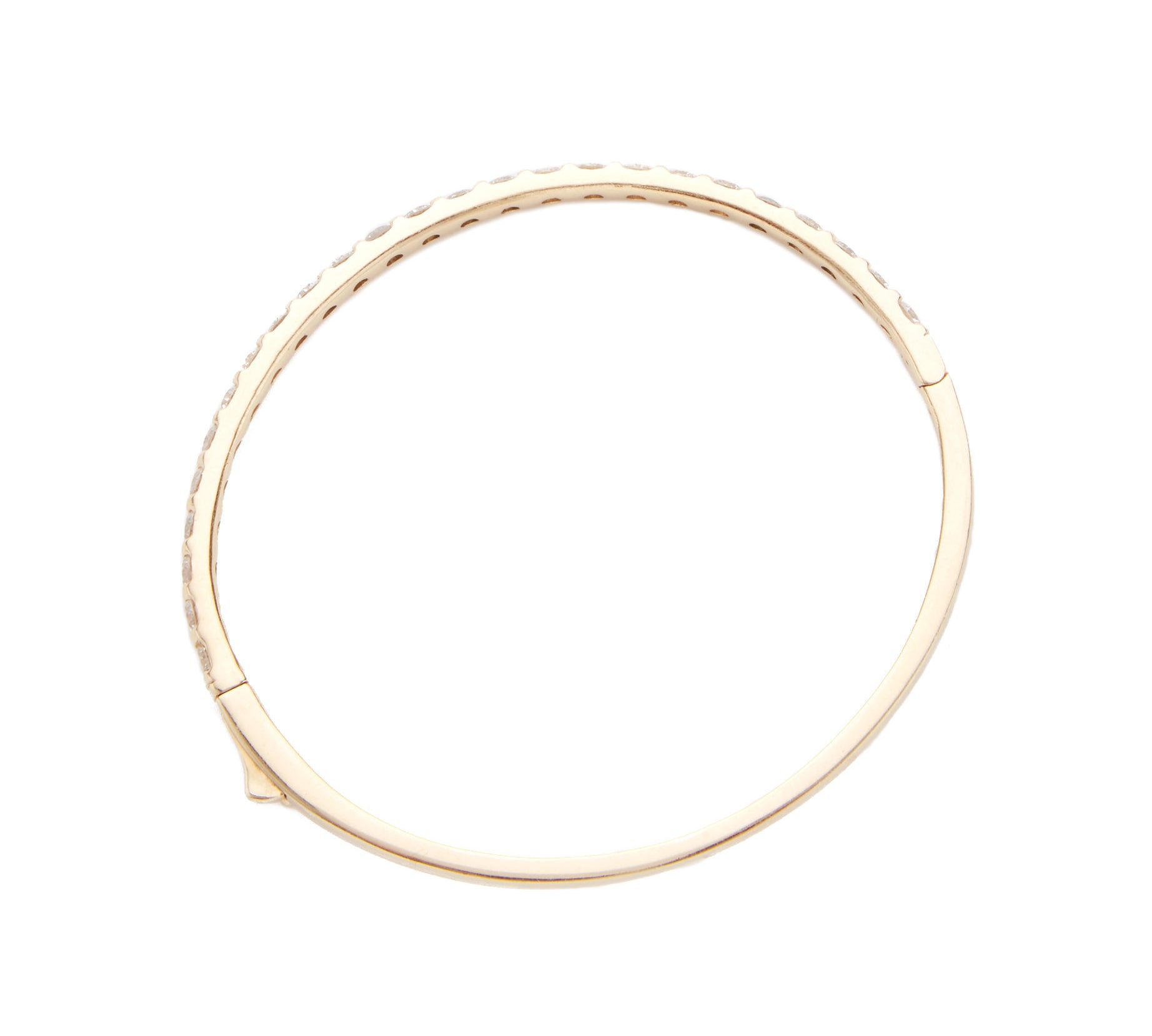 14K Yellow Gold 3.50ctw Diamond Bangle Bracelet